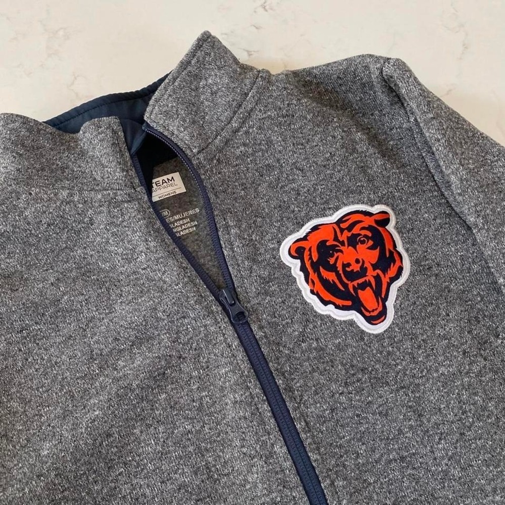 Chicago‎ Bears Women's NFL Team Apparel Full Zip Jacket Size  Medium  Fleece